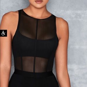 NWT Mistress Rocks Black Lucky Sheer Bodysuit Sz Small